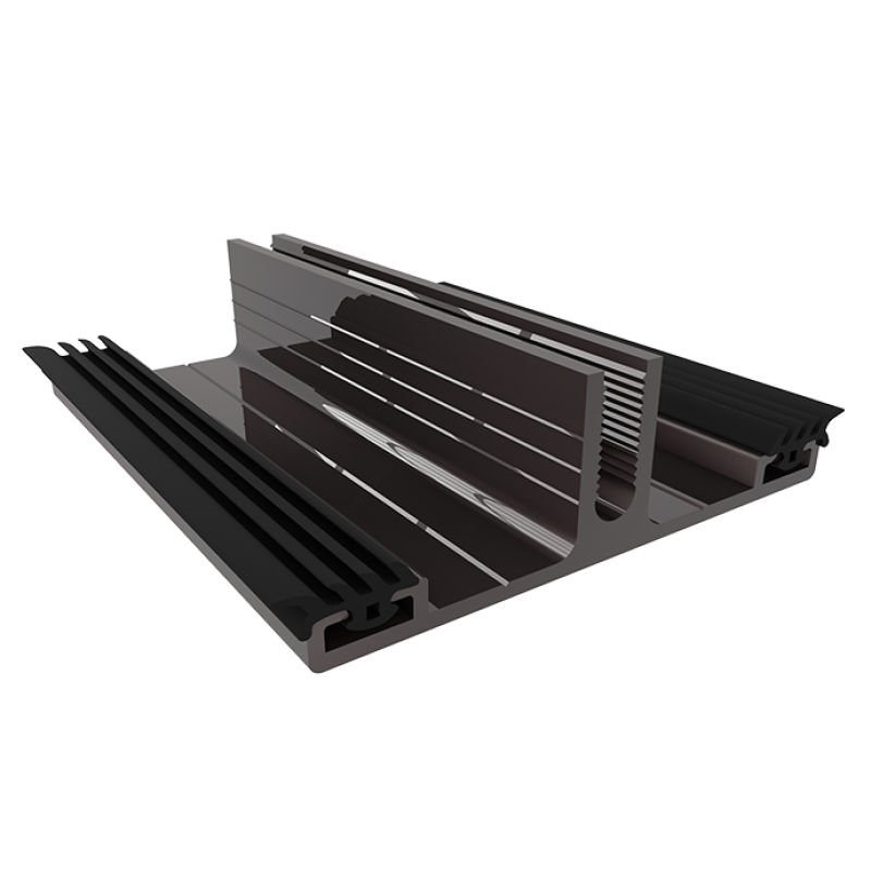 Алюмінієвий з“єднувальний профіль База АПБ-60, коричневий RAL-8017, (6м)