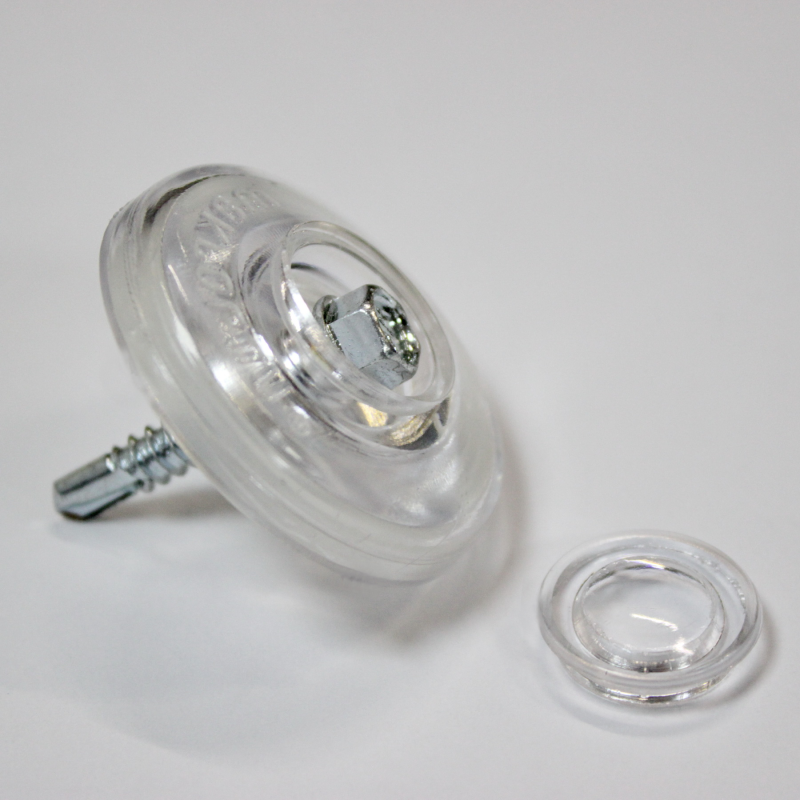 Термошайба для кріплення полікарбонату, Makrolon 41 мм, Прозора (25шт)