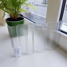 Профільований полікарбонат Toplight Greca 76 0,9 мм Прозорий, ребристий 1040x6000 мм