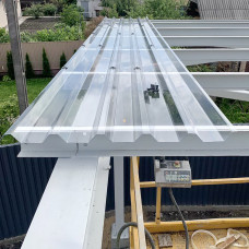 Прозорий полікарбонатний профнастил Suntuf ПК 45 (ТП 45) 1,5 мм 1103x6000 мм