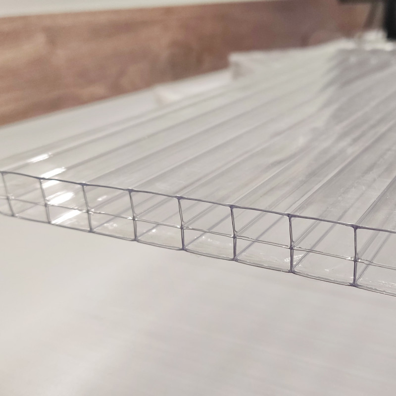 Сотовий полікарбонат Поліпласт 20 мм 2,1x6 м, прозорий, 3-стінний