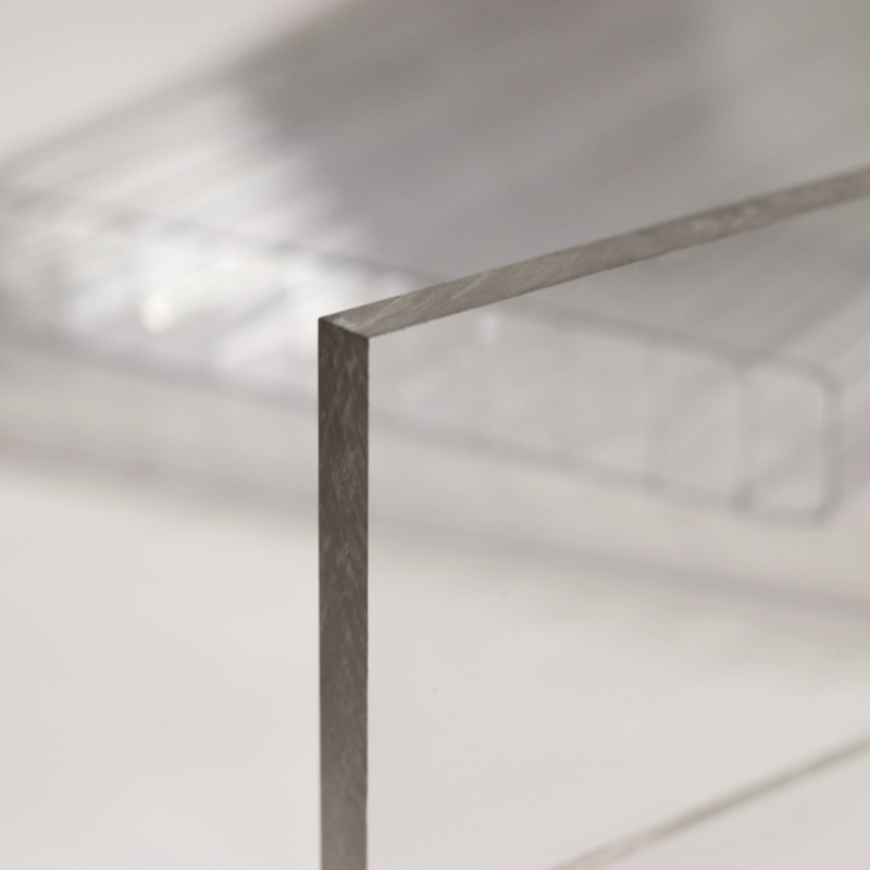 Монолітний полікарбонат Polyplast 10 мм Прозорий лист розміром 2050x6100 мм