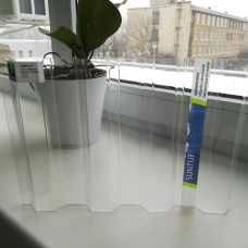 Профільований полікарбонат Suntuf Greca76 0,8 мм Прозорий 1260x2000 мм