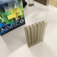 Сотовий полікарбонат 16 мм Alvecolar 2,1 x 12 м Бронзовий