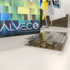 Сотовий полікарбонат 16 мм Alvecolar 2100 x 6000 мм Бронзовий