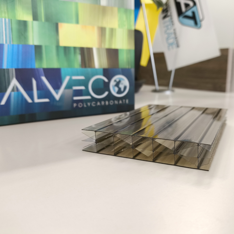 Сотовий полікарбонат 16 мм Alvecolar 2100 x 6000 мм Бронзовий