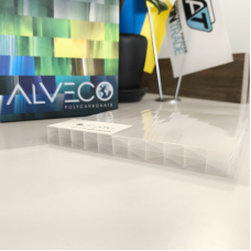 Сотовий полікарбонат 16 мм Alvecolar 2100 x 6000 мм Білий Опал