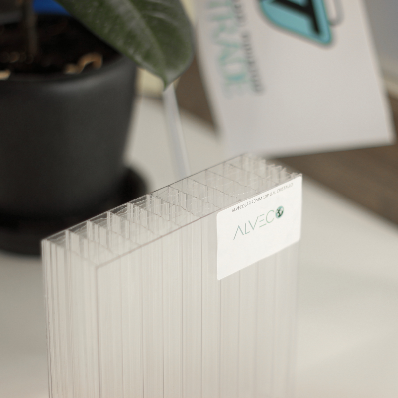 Сотовий полікарбонат 40 мм Alvecolar 2100 x 6000 мм Прозорий