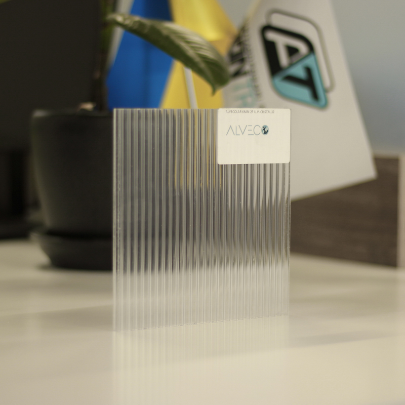 Сотовий полікарбонат для теплиць 6 мм Alveco 2100 x 6000мм Прозорий