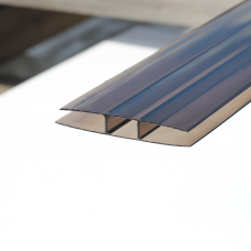 Профіль з“єднувальний Н 6mm PC UV, бронзовий, 6000 mm