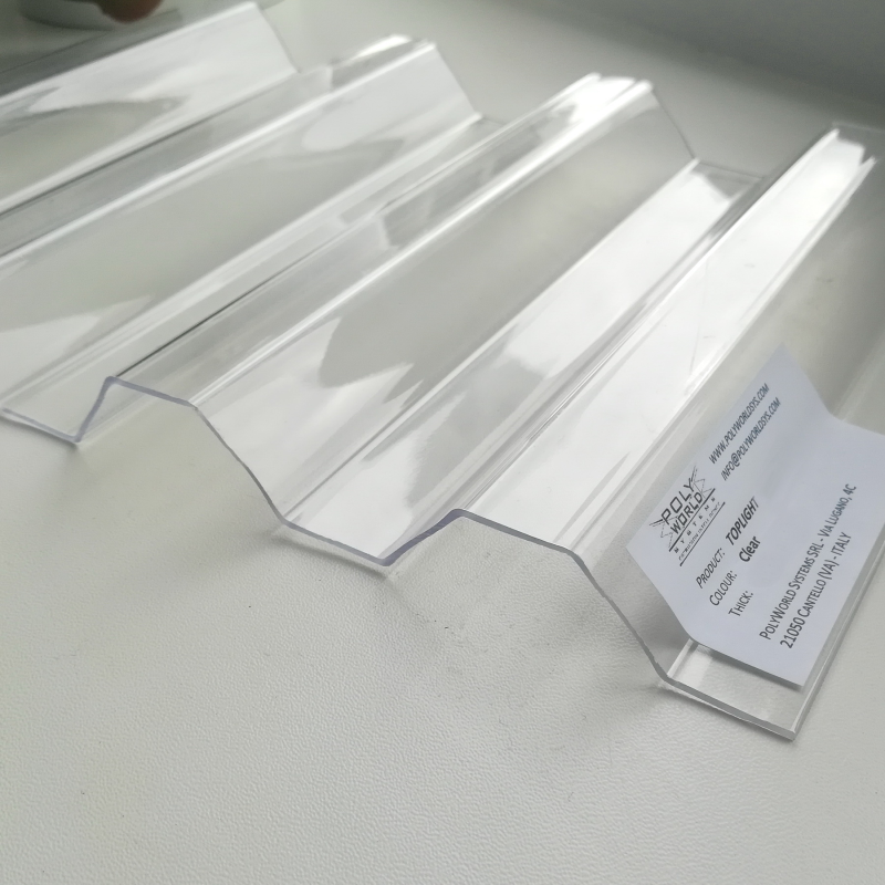 Прозорий полікарбонат шифер Toplight Greca76 1,4 мм Прозорий 1265x6000 мм