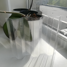 Профільований полікарбонат Toplight Greca 76 0,9 мм Прозорий мікропризма 1045x6000 мм