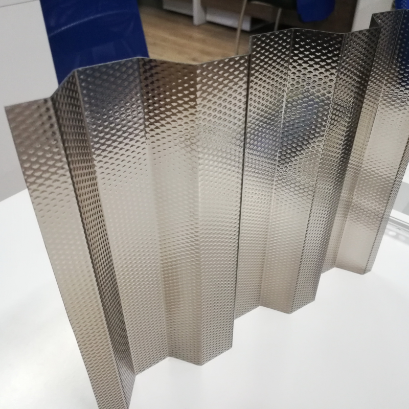 Профільований полікарбонат Toplight Greca 76 0,9 мм Бронза мікропризма 1045x6000 мм