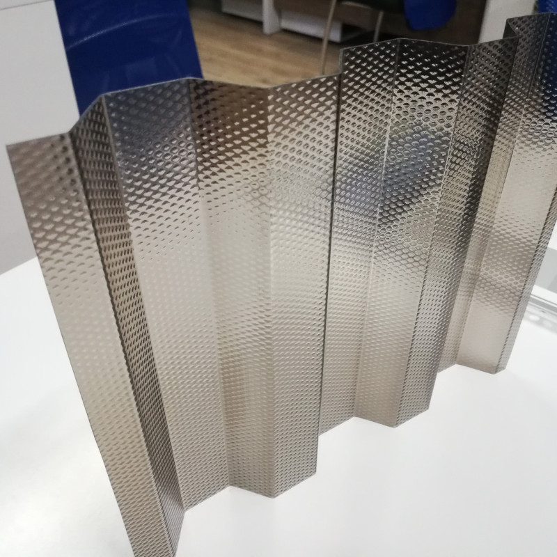 Профільований полікарбонат Toplight Greca 76 0,9 мм Бронза мікропризма 1045x3000 мм