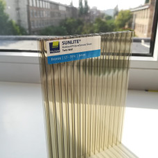 Полікарбонат сотовий SUNLITE 6 мм Бронза 2100x6000 мм