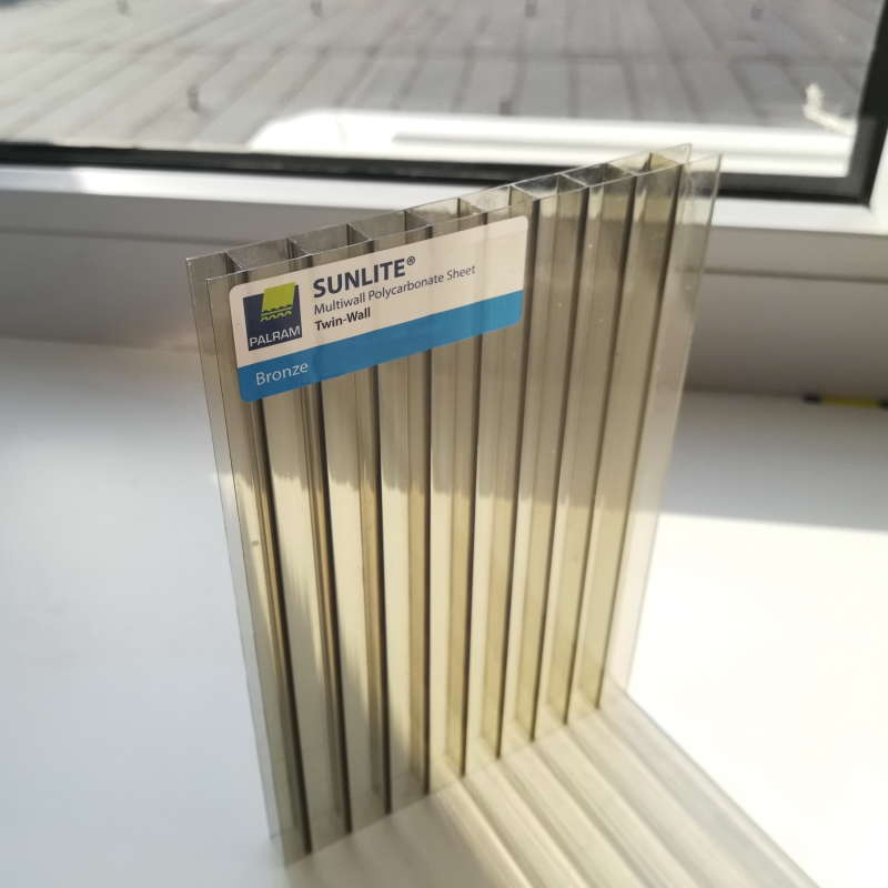 Полікарбонат сотовий SUNLITE 8 мм Бронза 2100x12000 мм