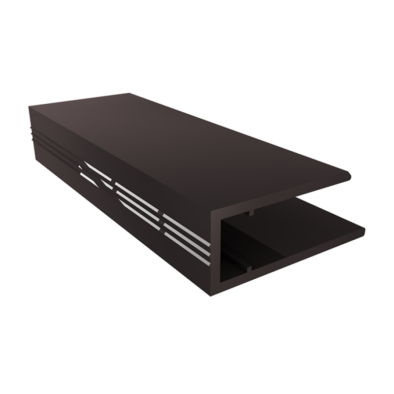 Профіль алюмінієвий торцевий АПТ-6 мм, RAL-8017 (4,2м)