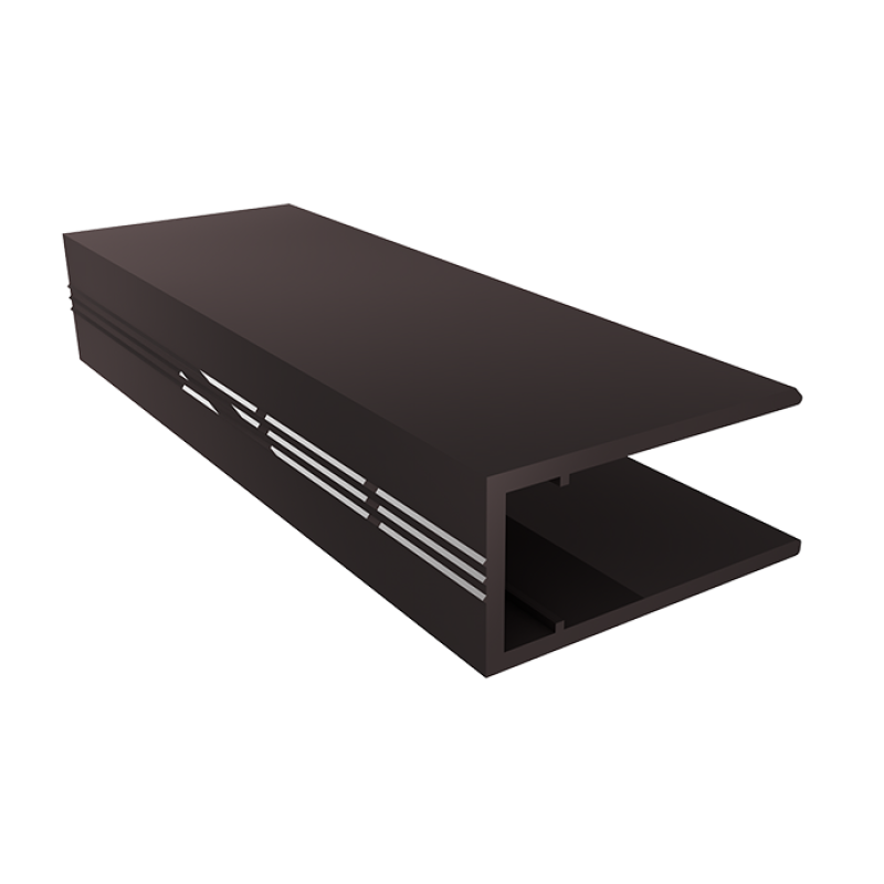 Профіль алюмінієвий торцевий АПТ-8 мм, RAL-8017 (4,2м)