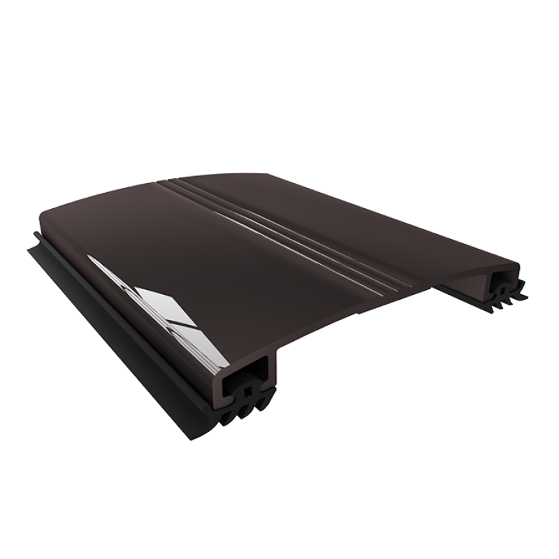 Профіль алюмінієвий прижимна кришка АПК-60, коричневий RAL-8017, (6м)